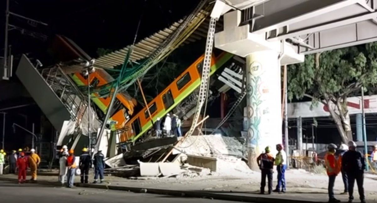 El colapso del puente del metro en ciudad de México