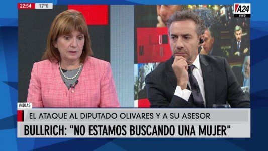Patricia Bullrich señaló que el ataque a Olivares y Yadón puede ser de carácter personal
