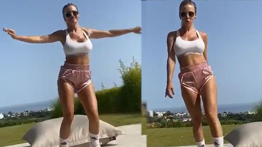 Evangelina Anderson mostró el terrible golpe que se dio andando en rollers