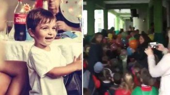 Así fue recibido un niño de 5 años que volvió al jardín tras superar un cáncer