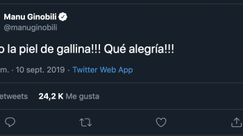 ¡Conmovedor!: Manu Ginóbili vivió desaforado en Twitter el triunfazo argentino ante Serbia