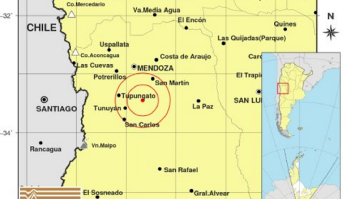 El epicentro del sismo fue a 66 kilómetros al sur de Mendoza. Foto: MDZ.&nbsp;