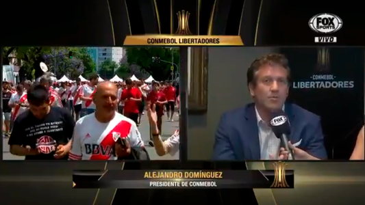El presidente de la CONMEBOL, Alejandro Domínguez, confirmó por televisión que River - Boca se posterga
