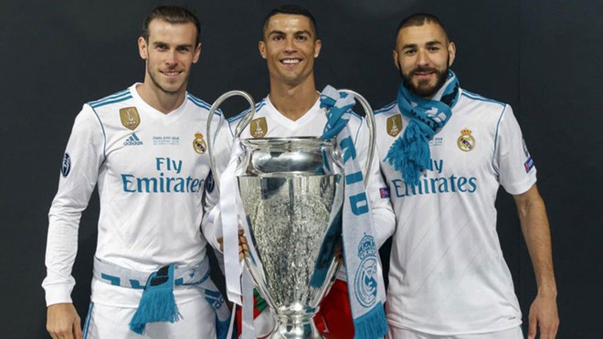 Gareth Bale, Cristiano Ronaldo y Karim Benzema, la BBC del Real Madrid. (Foto: RealMadrid.com) 