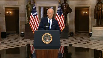 Joe Biden criticó directamente a Donald Trump por la violencia en el capitolio el 6 de enero de 2020( Foto: Congreso de los EE.UU.)