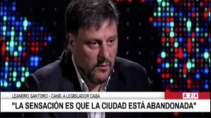 Leandro Santoro con Novaresio en A24: El principal problema de CABA es el abandono