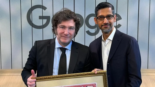 Javier Milei se reunió con el CEO de Google: hablaron de innovación e inversiones