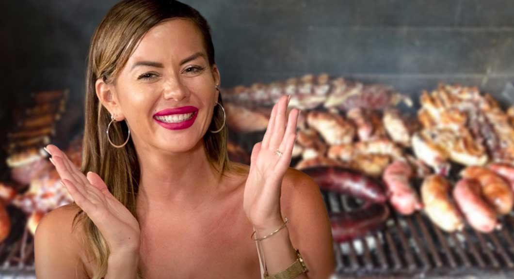 Como Nicole Neumann, Karina Jelinek admitió que rompe la dieta vegetariana para comer asado
