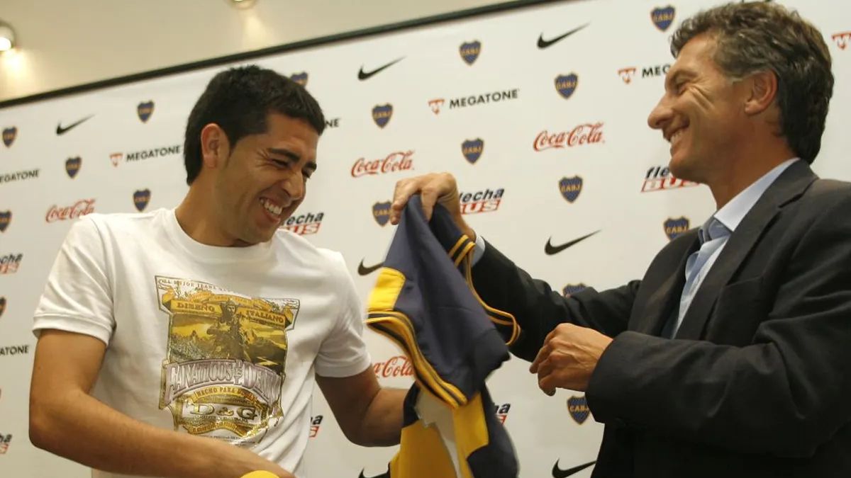 Riquelme y Mauricio Macri