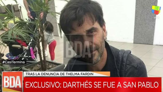 Juan Darthés se fue a Brasil luego de la denuncia de Thelma Fardin