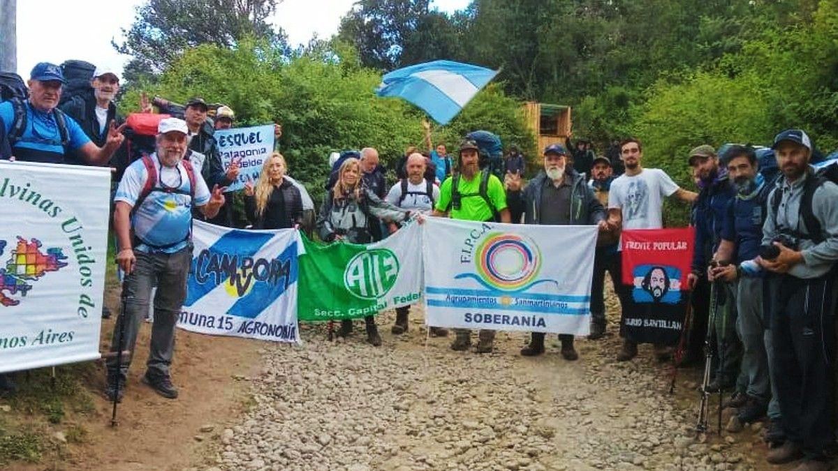 Marcha en reclamo por la soberanía del Lago Escondido”. Fuente:&nbsp;Fipca.
