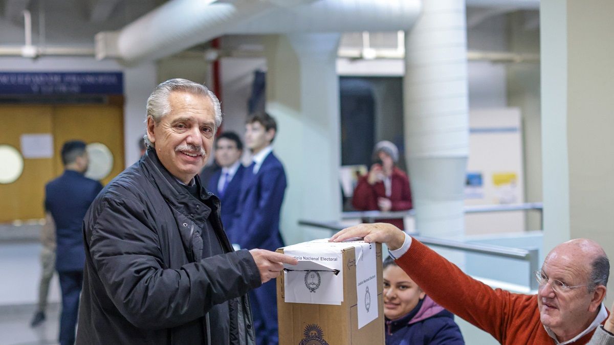 El voto de Alberto Fernández. Foto: NA.&nbsp;