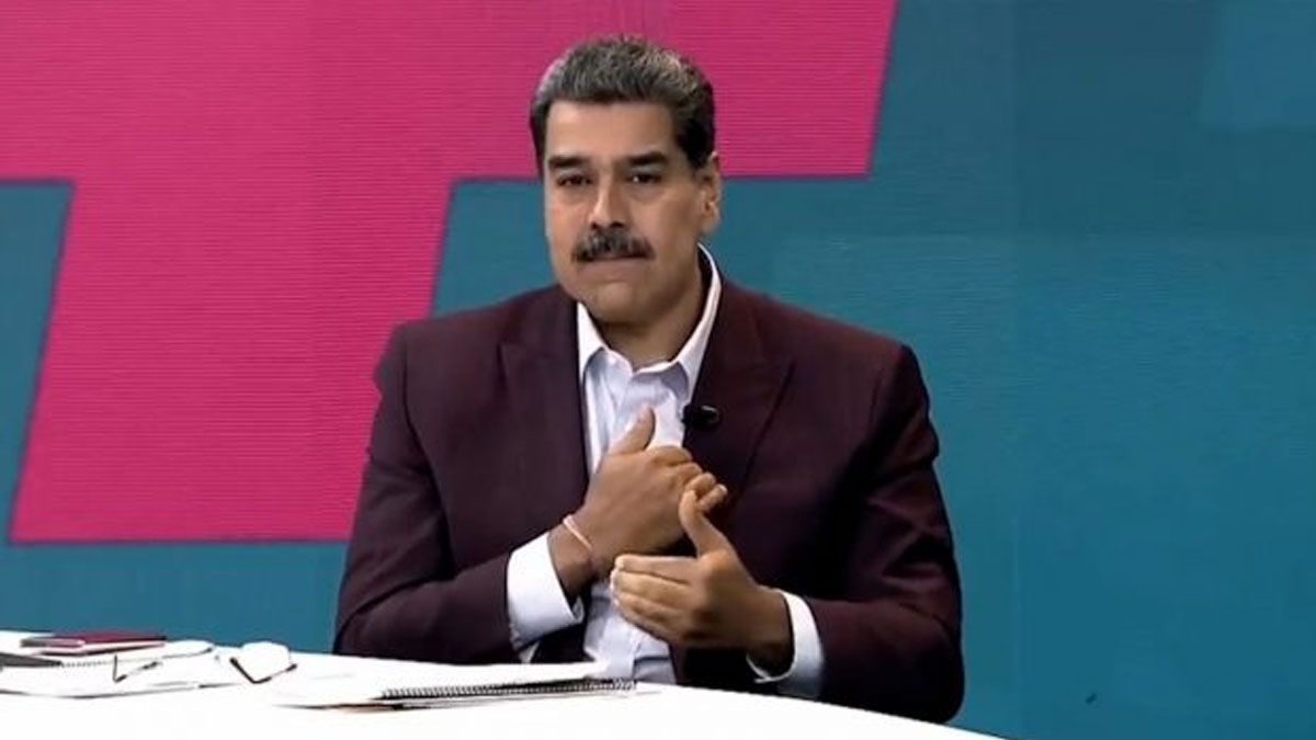 Maduro usó la figura de Jesucristo y su nacimiento y muerte en Palestina para referirse al conflicto actual (Foto: captura de TV).