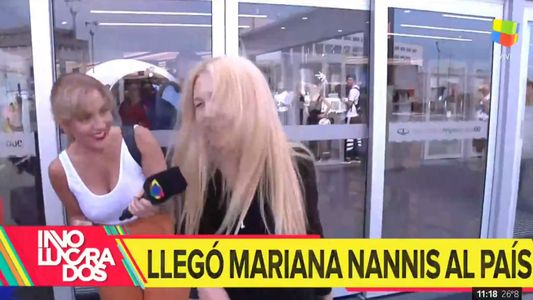 Mariana Nannis llegó a la Argentina y evitó hablar a la prensa