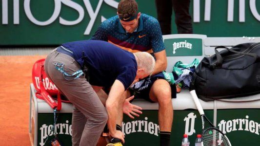 Un momento de alarma: Del Potro nuevamente con dolores en su rodilla