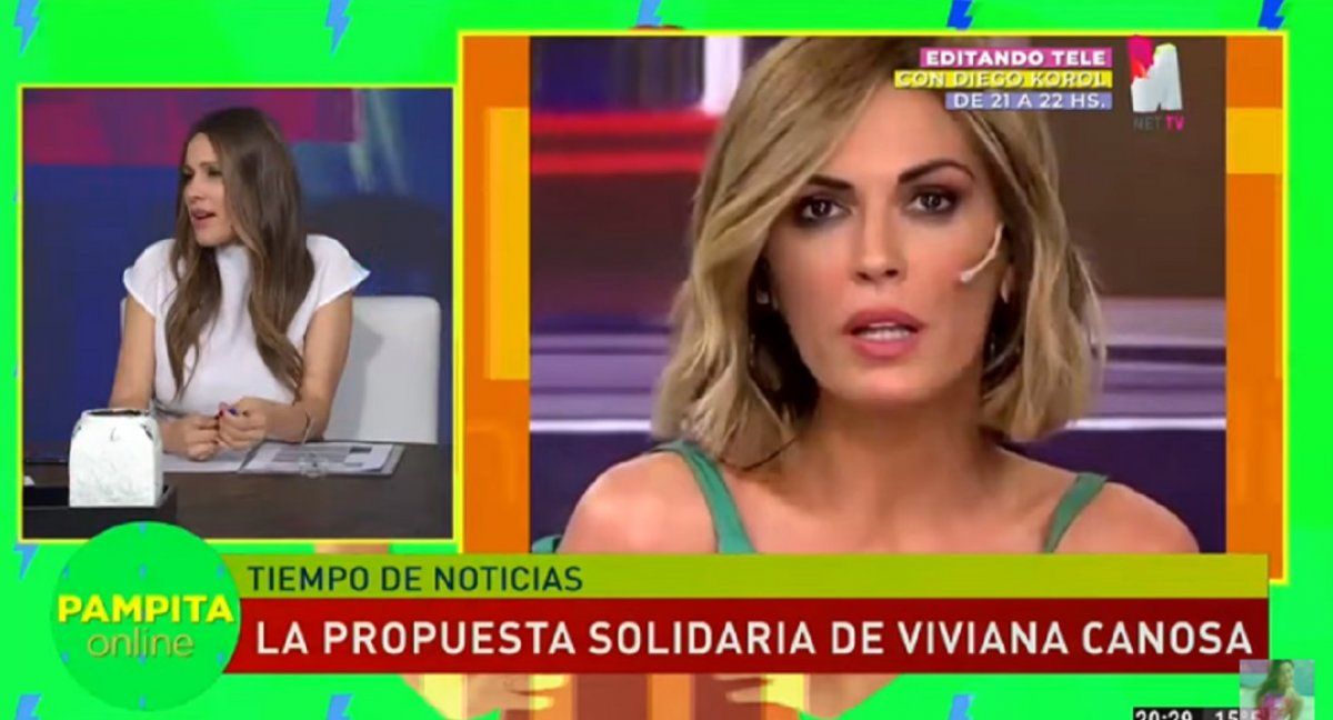 Pampita opinó de la donación de medias de Viviana Canosa a gente de la calle