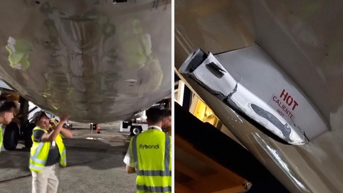 Video: un avión de Flybondi golpeó su cola contra la pista cuando aterrizaba en Mar del Plata. (Télam)