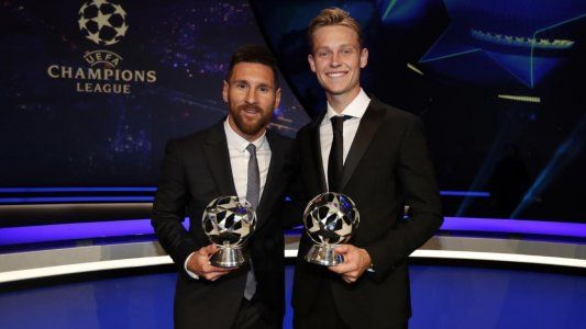 Messi fue premiado por la UEFA como el mejor delantero de la última Champions League