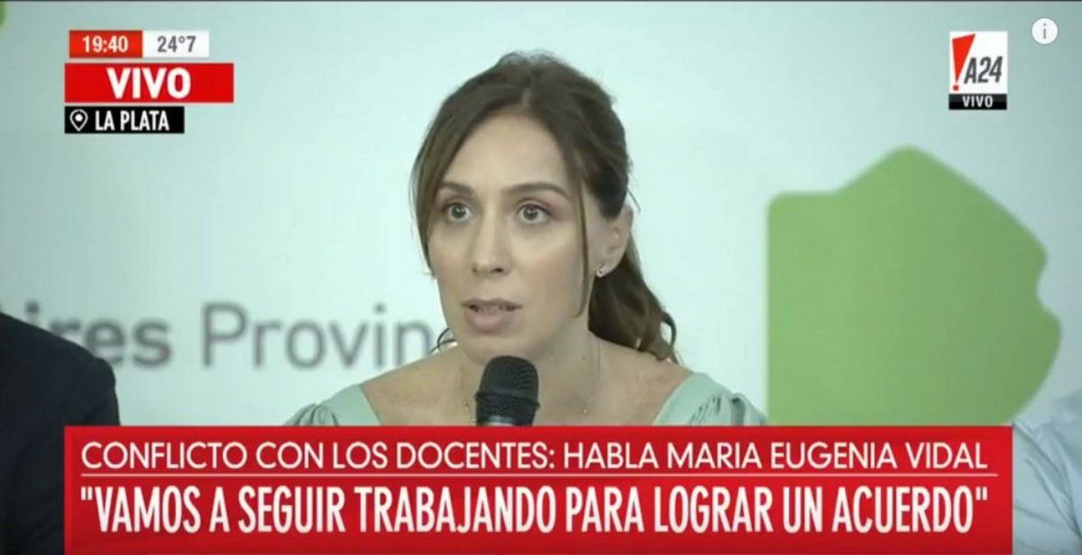 Vidal a los docentes: No queremos dar aumentos irresponsables que después no se puedan pagar