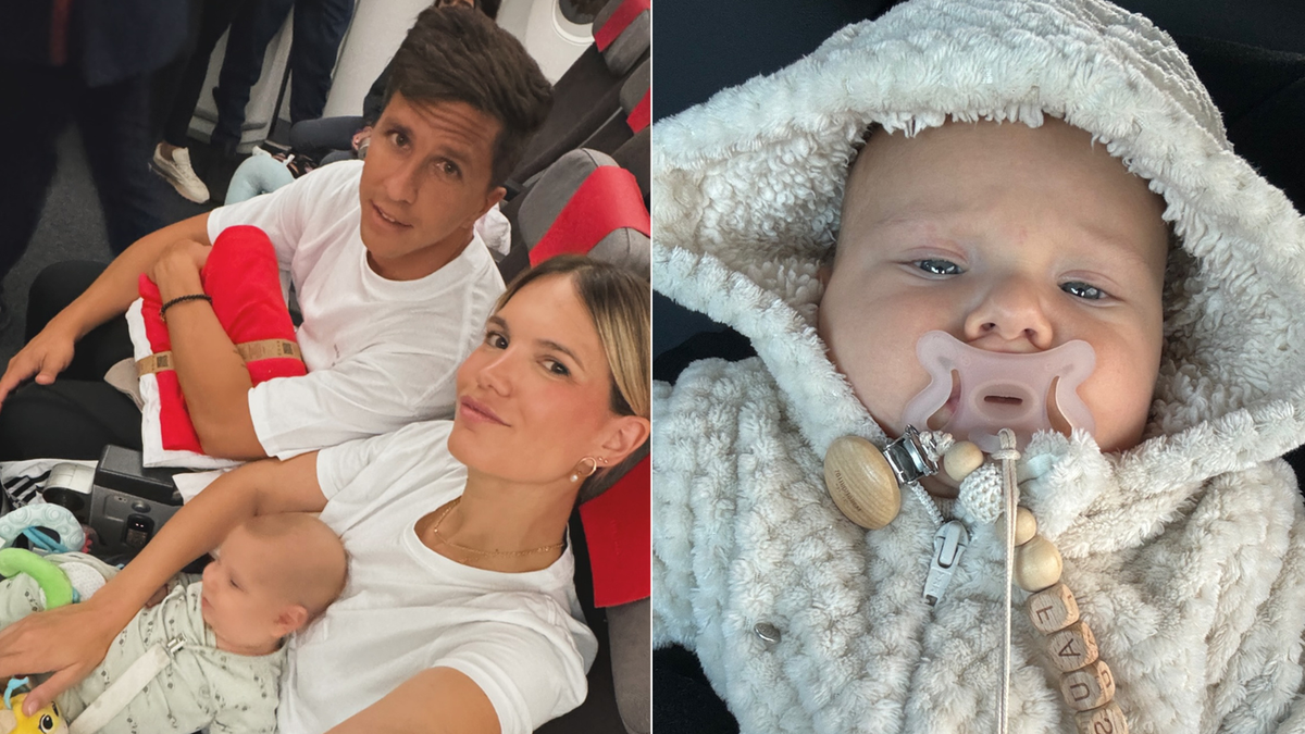 Las fotos del primer gran viaje de Eva Bargiela y Gianluca Simeone con su hijo Faustino