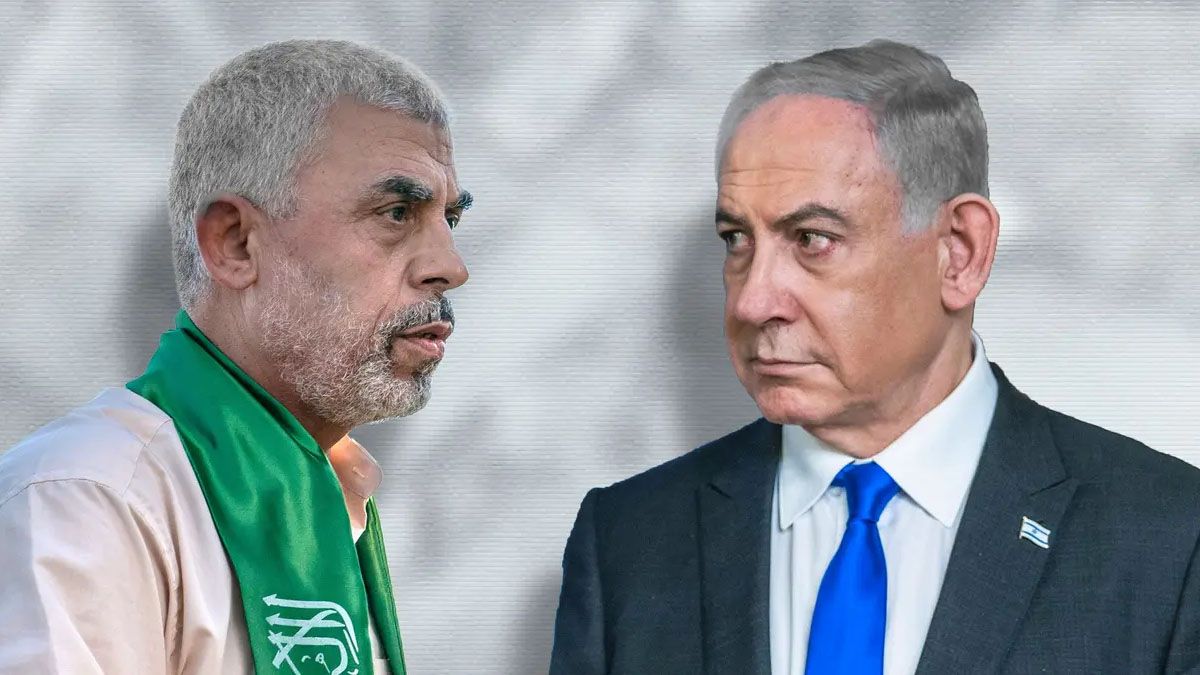Yahya Sinwar (Hamas) y Benjamín Netanyahu (Israel), ¿podrán legar a una tregua? (Foto: Gentileza NZZ)