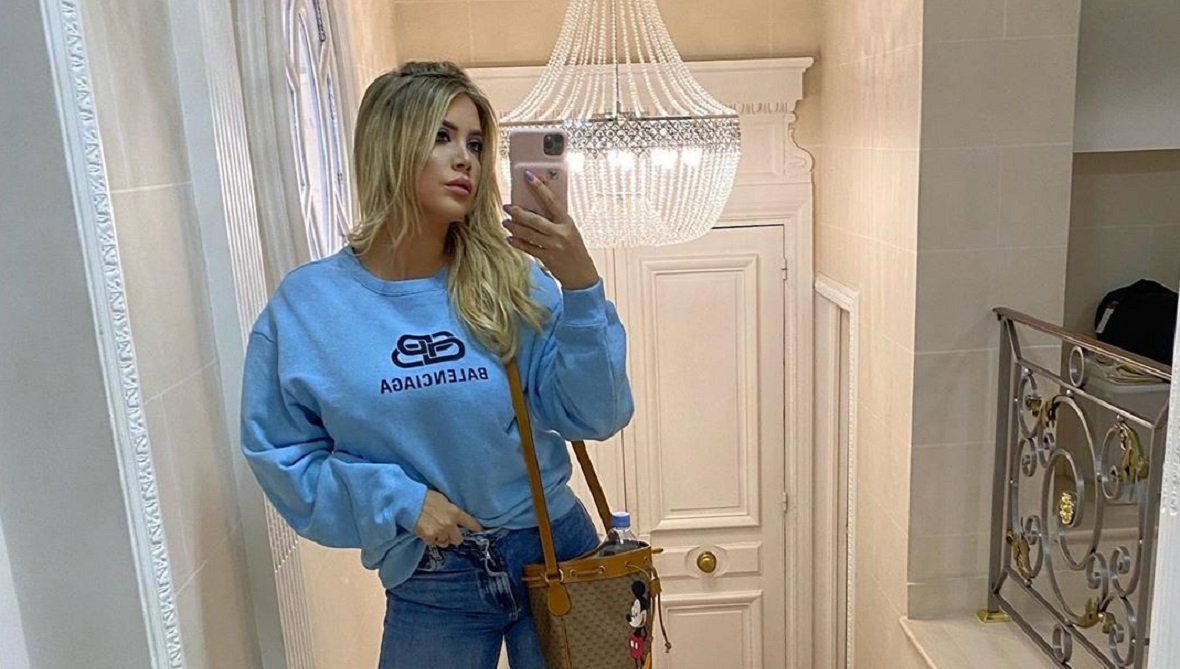 Wanda Nara mostró su probador de lujo en Milán