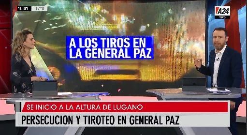Raid delictivo, persecución y tiroteo en la Avenida General Paz