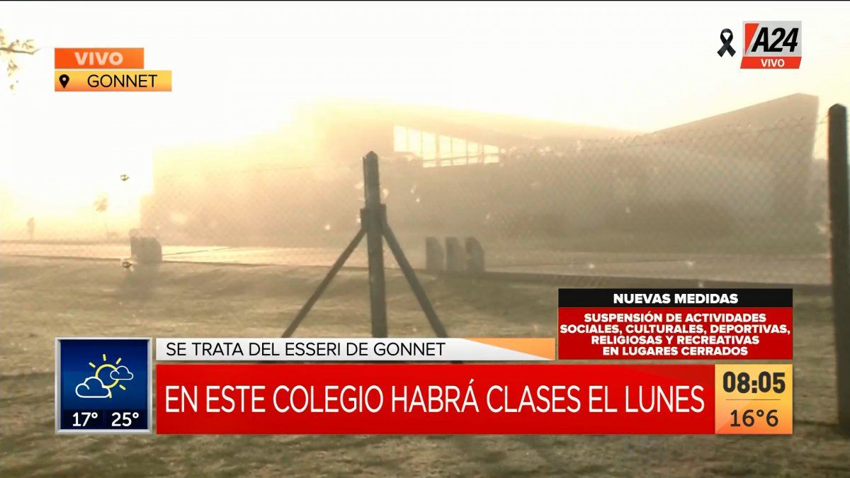 Este es el colegio platense que se resiste a suspender las clases presenciales (Foto: captura de TV).