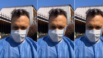 Sergio Lapegüe grabó el protocolo del momento en que se hizo el hisopado de coronavirus