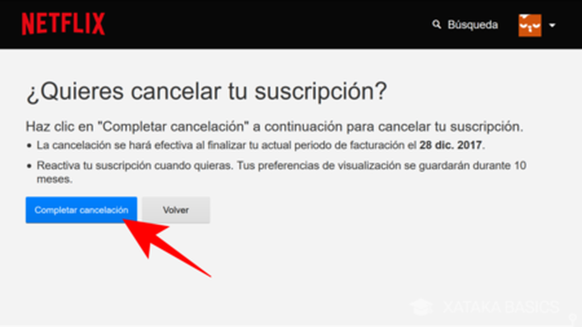 C&oacute;mo dar de baja Netflix &nbsp;