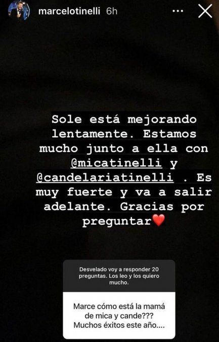 Posteo de Marcelo Tinelli en Instagram