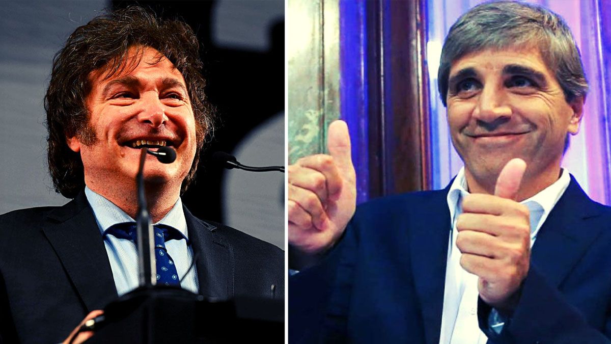 Presidente Javier Milei y ministro de Economía