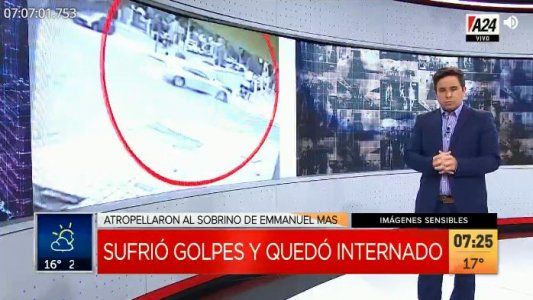 Se salvó de milagro el sobrino de un jugador de Boca tras ser atropellado