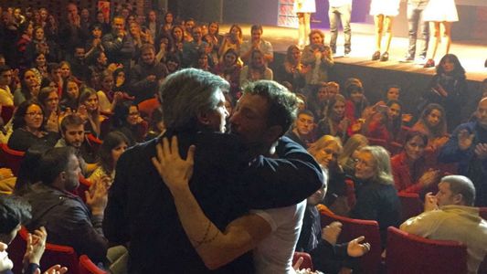 Carlín Calvo fue al teatro con su hijo Facundo y se llevó una ovación