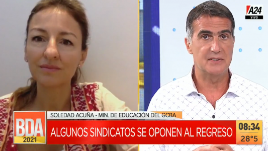 Soledad Acuña, sobre el ciclo 2021: Hay sindicatos haciendo política con el inicio de clases