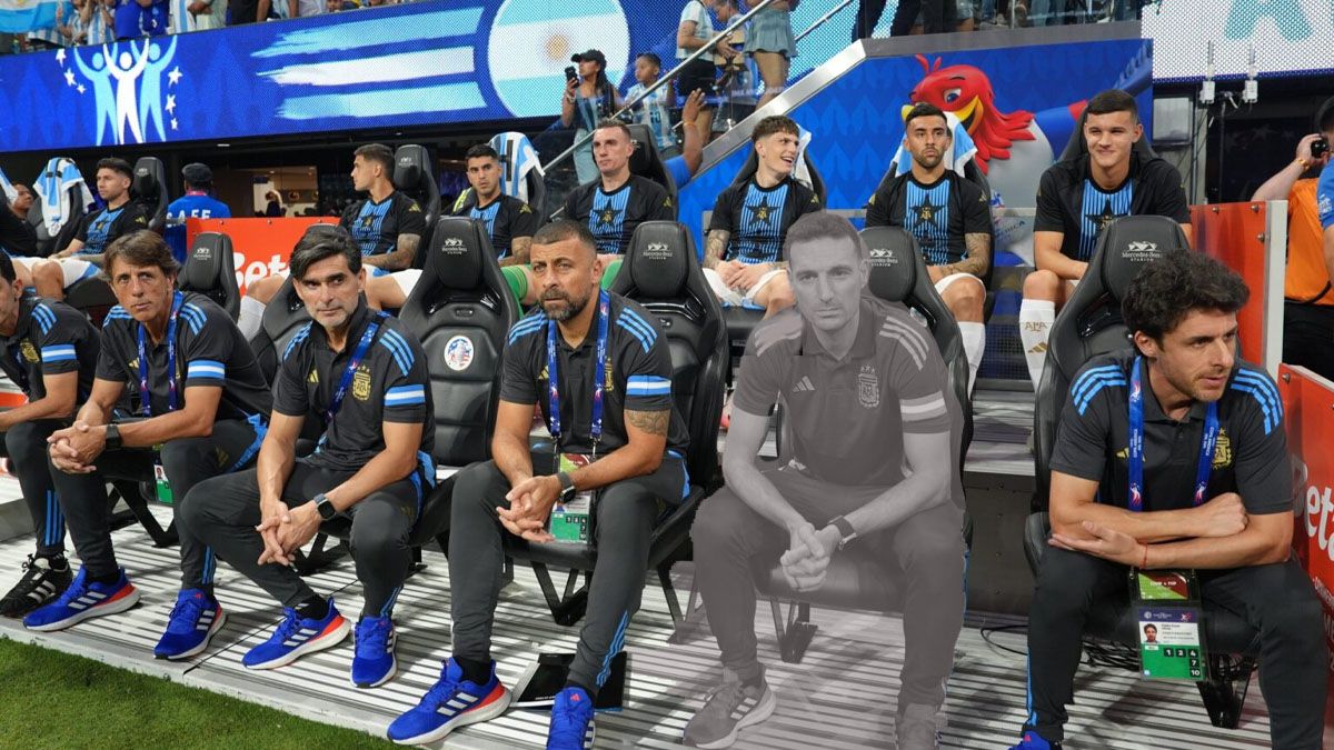 Lionel Scaloni, suspendió por demorar en las salidas de la selección argentina para jugar los segundos tiempos en la Copa América. (Foto: A24)