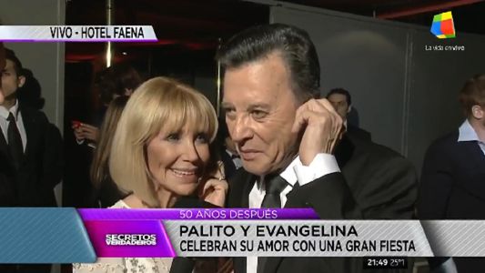El gran festejo de Palito Ortega y Evangelina Salazar por sus 50 años de casados