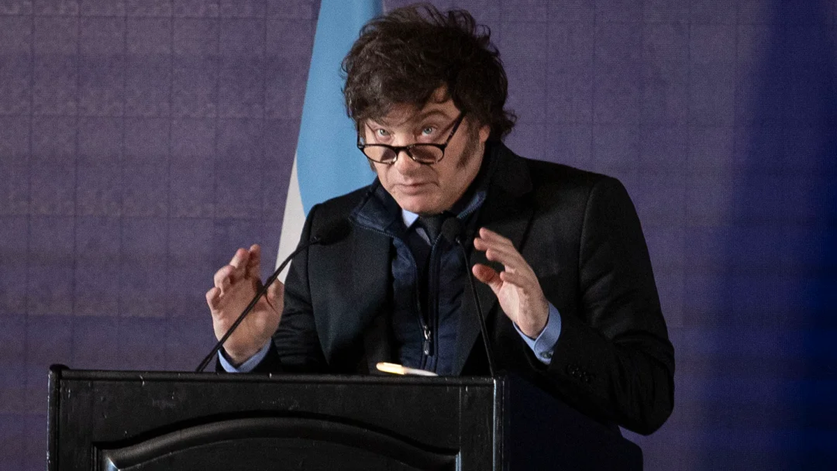 Javier Milei se volvió a mostrar sin la vicepresidenta. (Foto: NA)