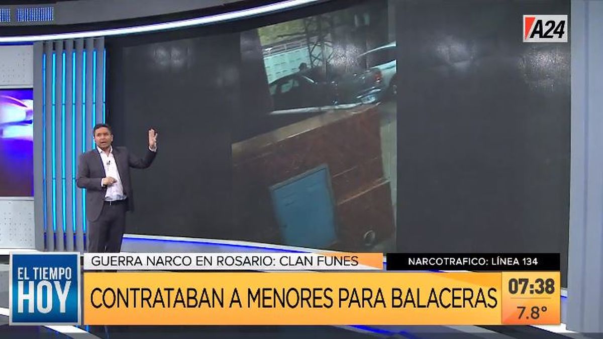 Guerra narco en Rosario: video de la nueva balacera del clan Funes. (Captura de Tv)