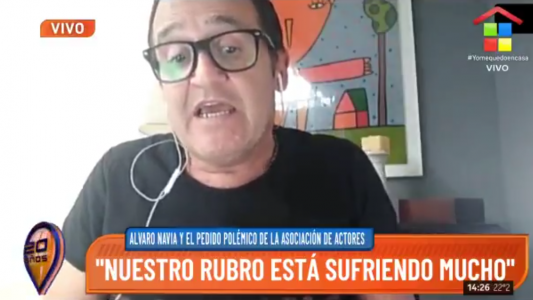Desesperado pedido de Álvaro Navia para que lo dejen actuar en Polémica en el bar