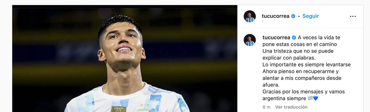 El Mensaje Cargado De Dolor De Joaquín Correa Tras Quedar Afuera Del Mundial Qatar 2022 4146