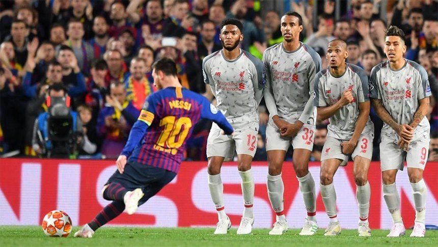 El tiro libre de Messi a Liverpool fue elegido como el mejor gol de la temporada en Europa