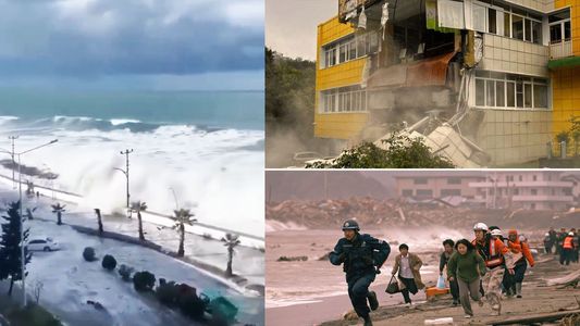 Los videos más impactantes del temblor que sacudió Rusia y alerta a las costas del mundo