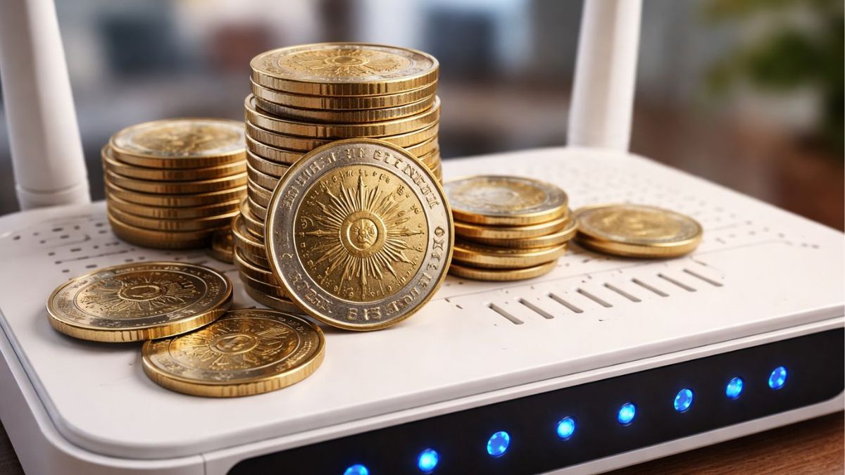 Truco viral para el WiFi e Internet: por qué recomiendan colocar una moneda arriba del router. (Foto: ChatGPT)
