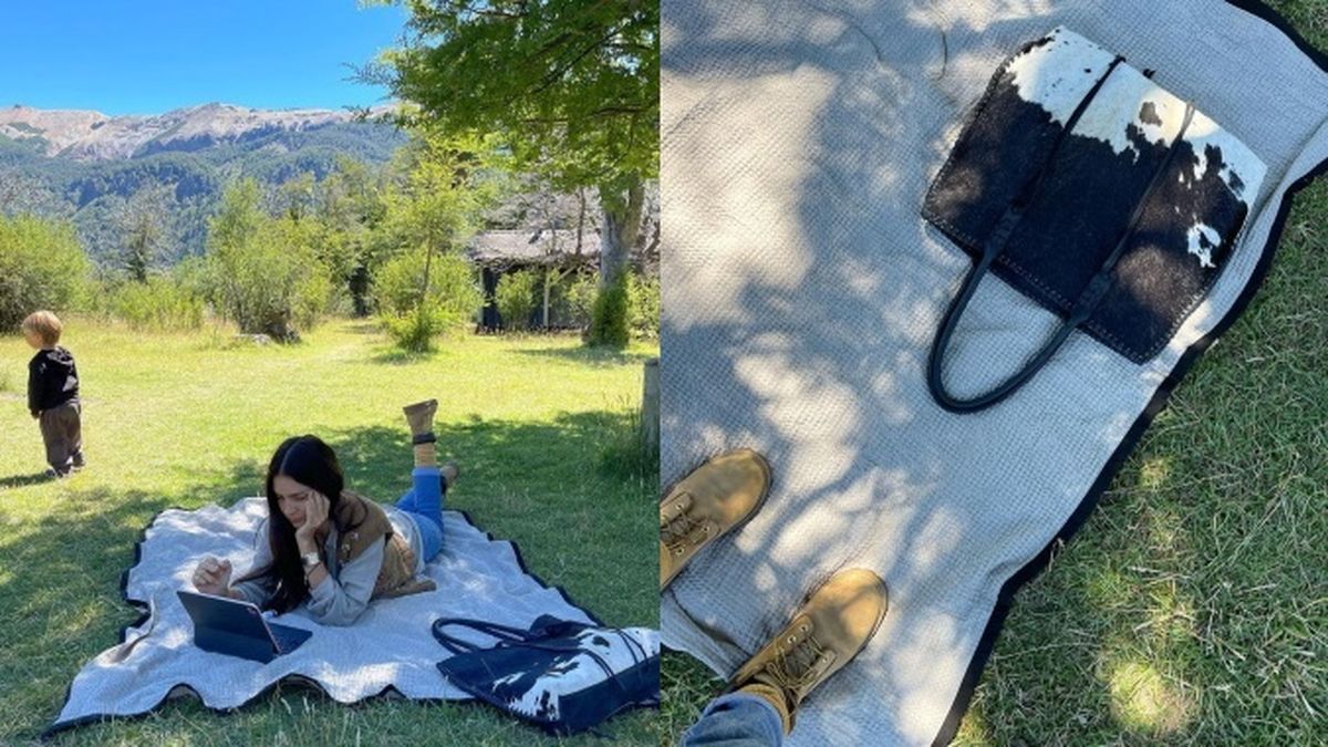 El home office de Zaira Nara desde San Mart&iacute;n de los Andes.&nbsp;