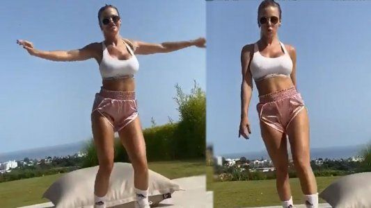 Evangelina Anderson mostró el terrible golpe que se dio andando en rollers