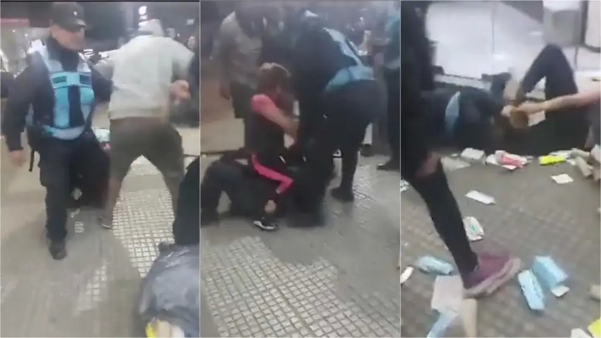 Una mujer policía de la Ciudad fue brutalmente golpeada.