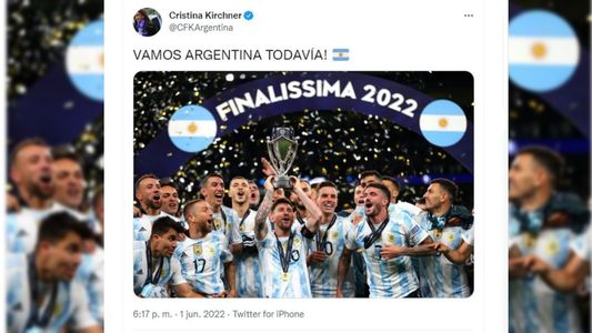 Alberto Fernández y Cristina Kirchner celebraron el título de la Selección Argentina