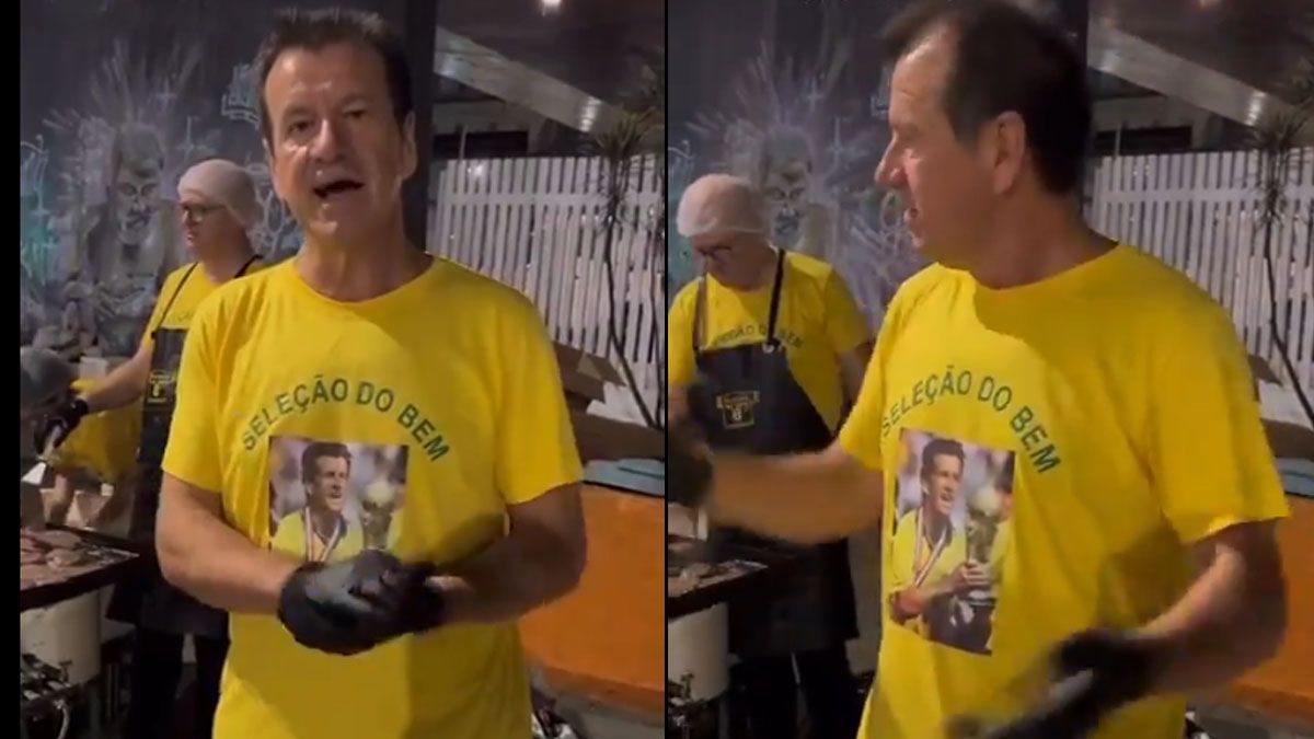 Dunga, capitán del Brasil campéon del mundo en 1994, trabajando en los comedores para los refugiados en Río Grande do sul. (Fotor: Cuenta de X de Dunga)