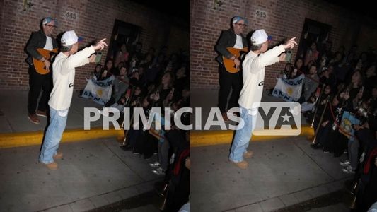 ¡Fotos exclusivas! La sorpresa de Robbie Williams a sus fans argentinos: charla y mini recital en plena calle